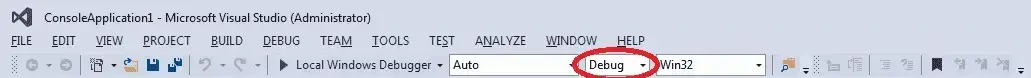 VS Solution Configurations Dropdown